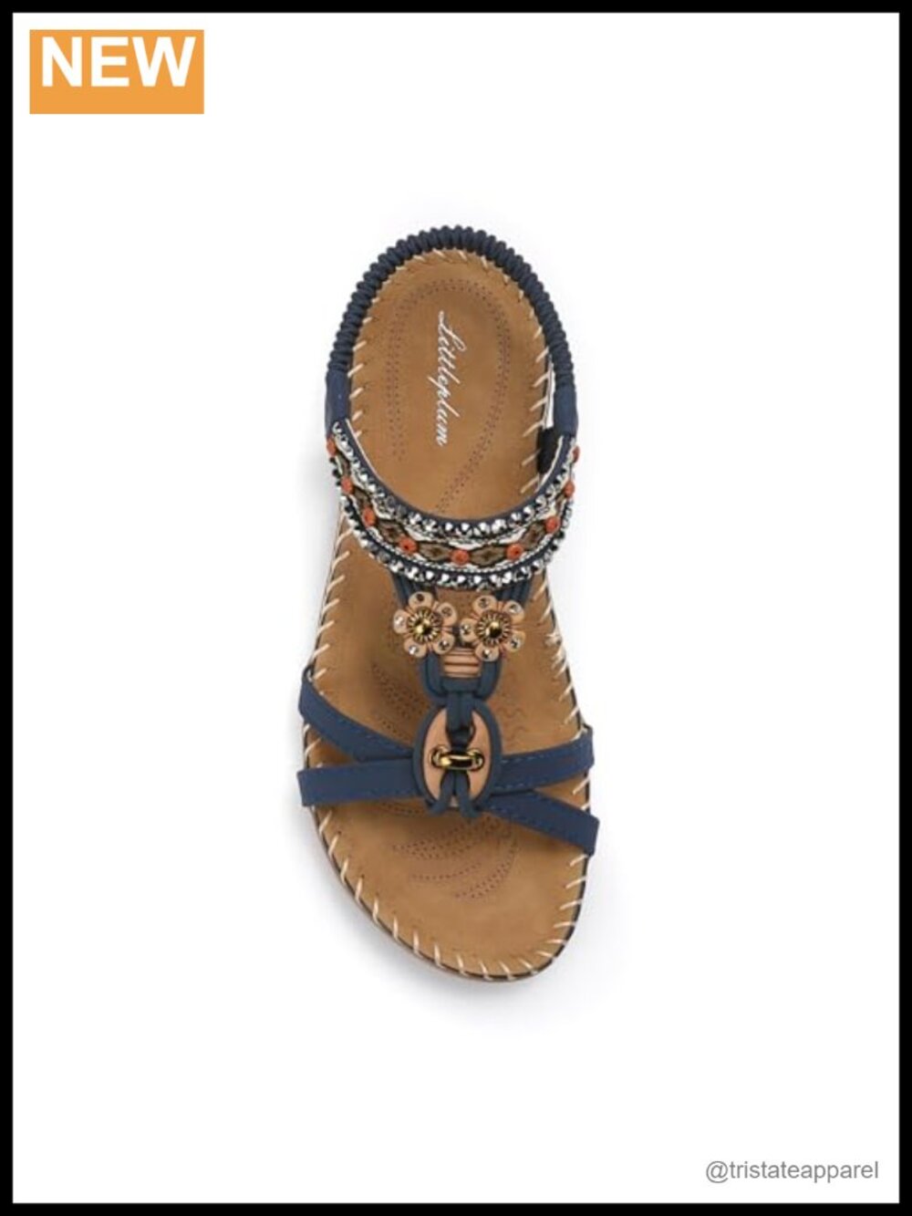 Littleplum Womens Arch Support Handmade Sandals PU Leather TPR Sole Comfort